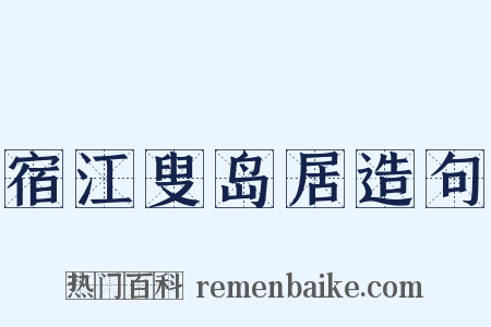 宿江叟岛居造句是什么意思的图片